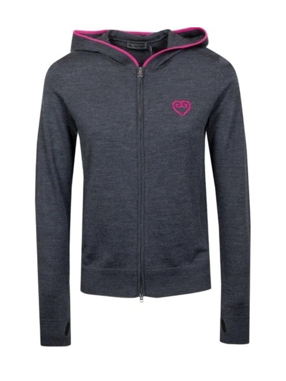 G/Fore Girls Golf Too Full Zip Sweater Merino Wool Hooded Womens GFORE